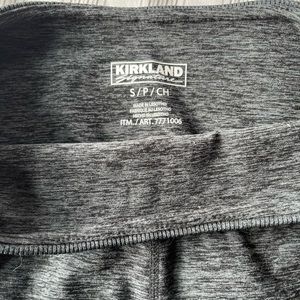 brand new kirkland signature brushed leggings size small charcoal gray